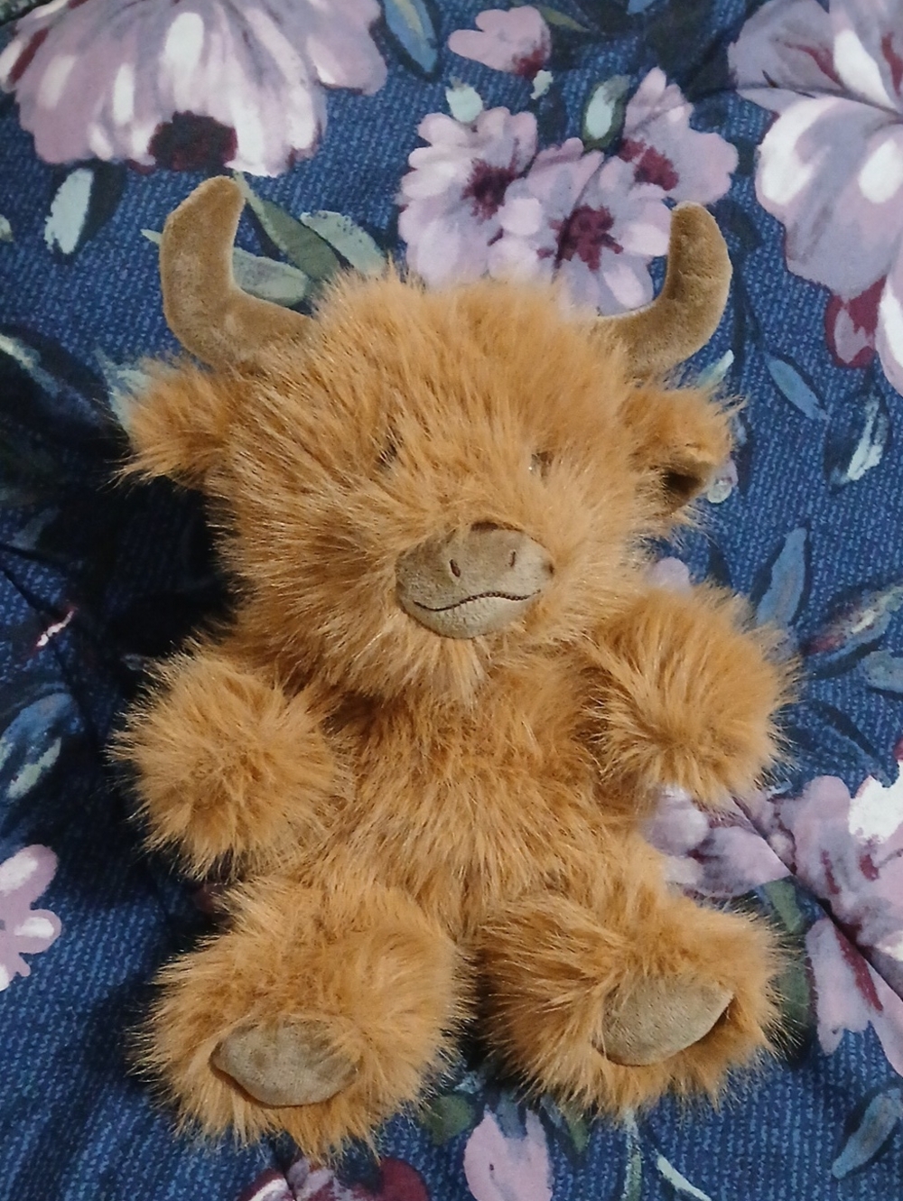 Brown Fluffy Highland Cow Plush